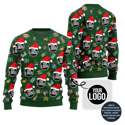 Epic Personalized Music Band Logo Ugly Xmas Sweater