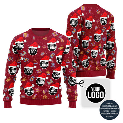 Epic Personalized Music Band Logo Ugly Xmas Sweater