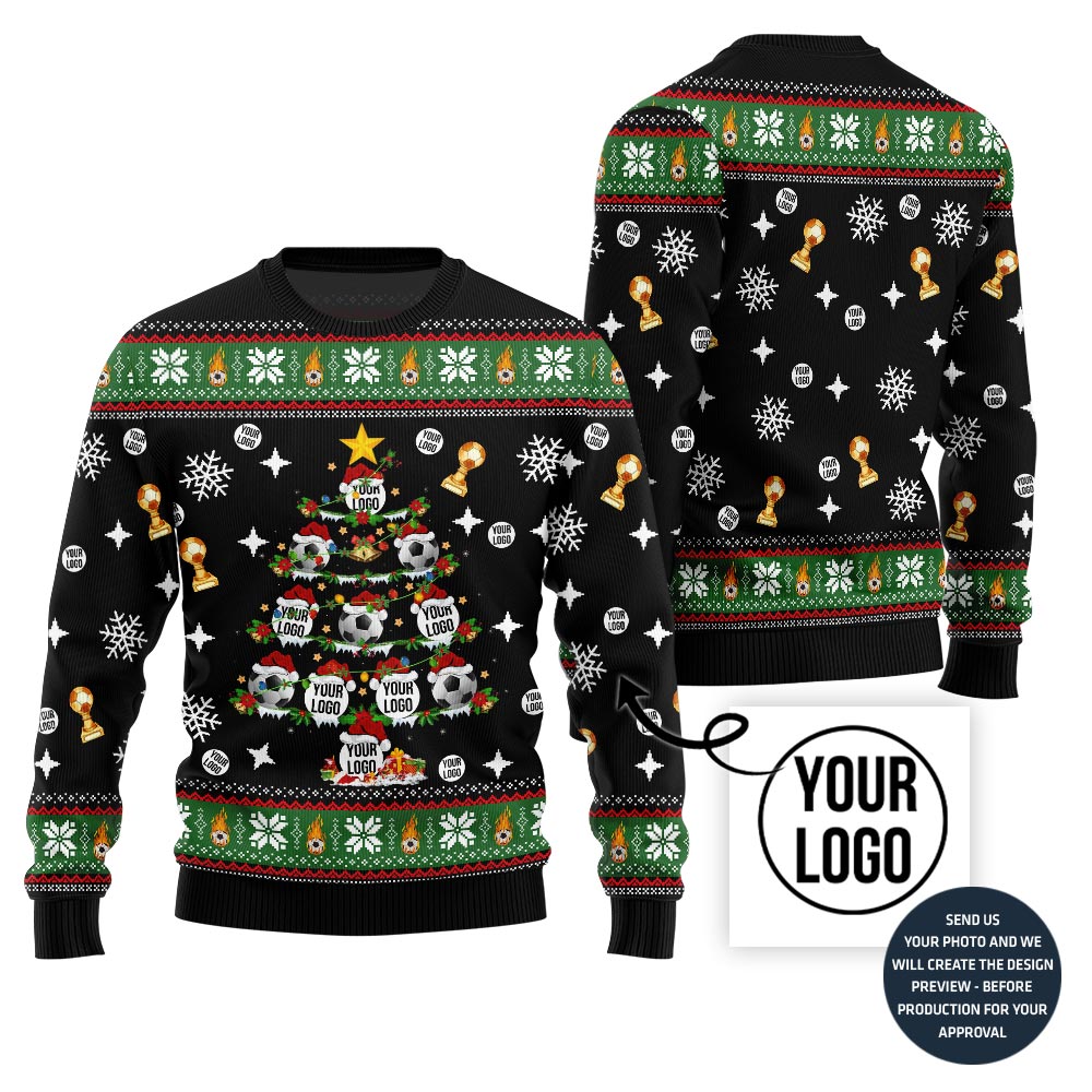 Epic Soccer Logo Custom Ugly Christmas Sweater