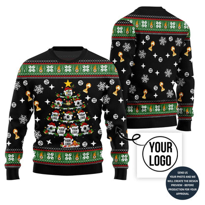 Epic Soccer Logo Custom Ugly Christmas Sweater