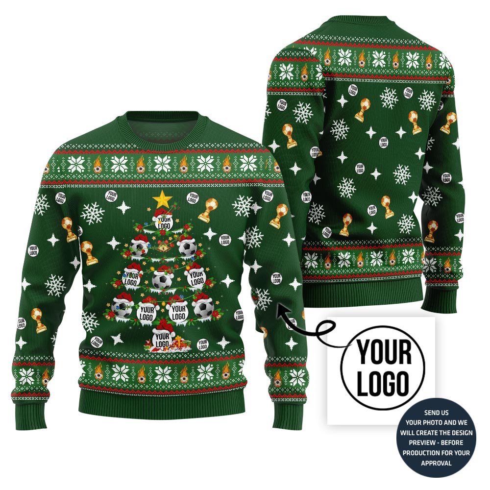 Epic Soccer Logo Custom Ugly Christmas Sweater