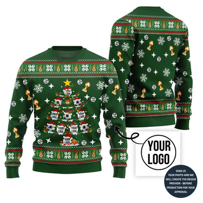 Epic Soccer Logo Custom Ugly Christmas Sweater