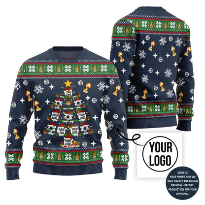 Epic Soccer Logo Custom Ugly Christmas Sweater
