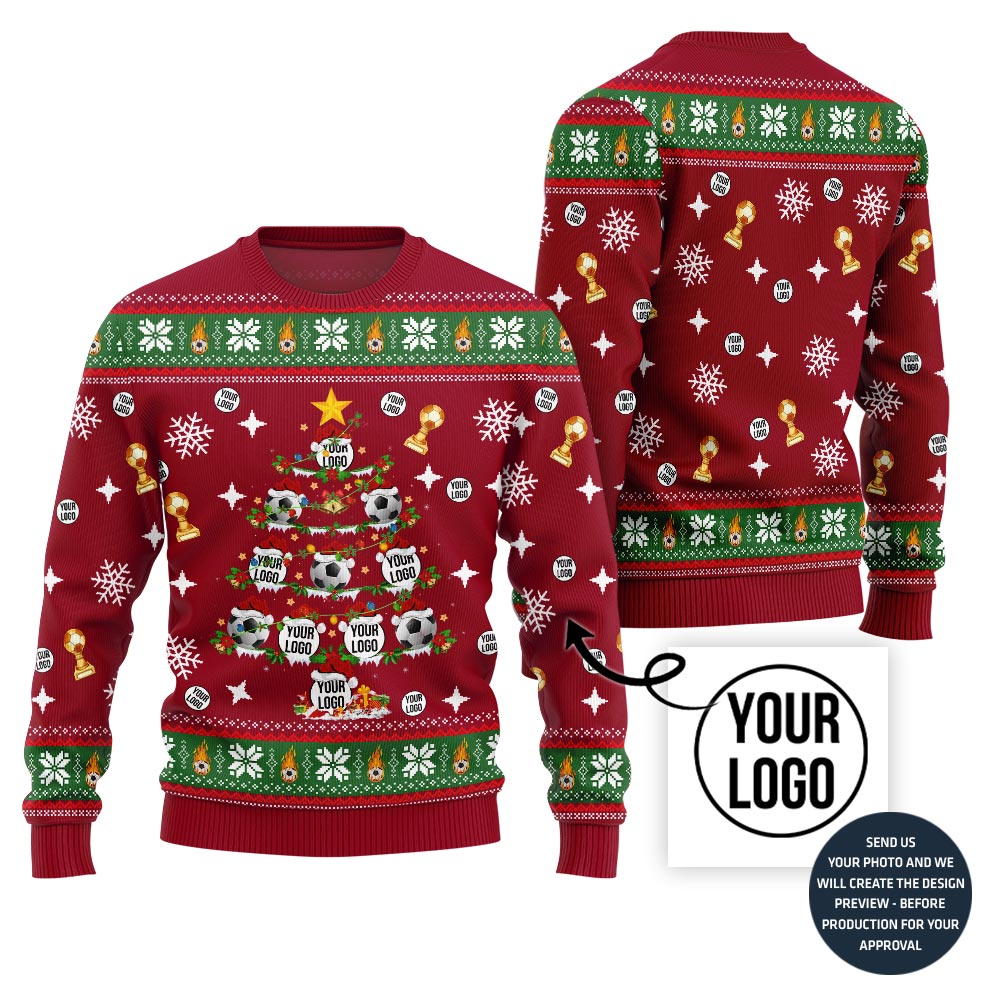 Epic Soccer Logo Custom Ugly Christmas Sweater