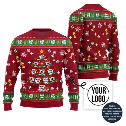 Epic Soccer Logo Custom Ugly Christmas Sweater