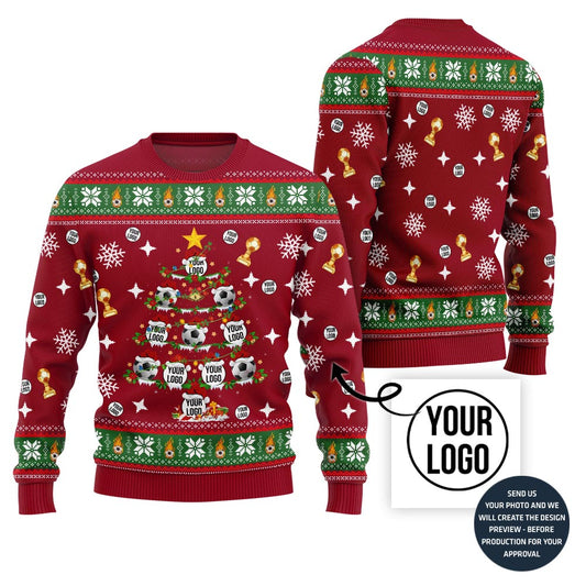 Epic Soccer Logo Custom Ugly Christmas Sweater