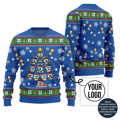 Epic Soccer Logo Custom Ugly Christmas Sweater