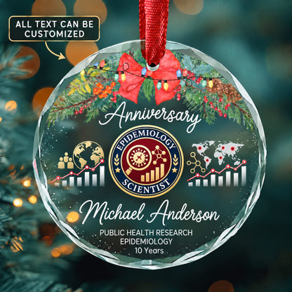 Epidemiologists Personalized Glass Ornament | 5To9Vibe