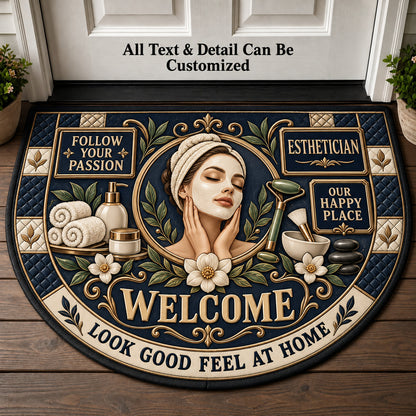 Esthetician Personalized Half Round Mat | 5To9Vibe
