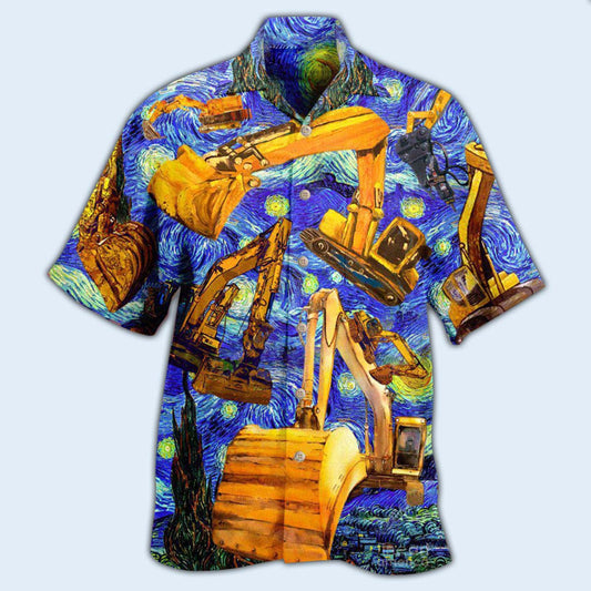 Excavator See You Later Art - Hawaiian Shirt 
