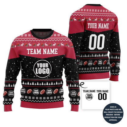 Exclusive Customized Football Ugly Christmas Sweater