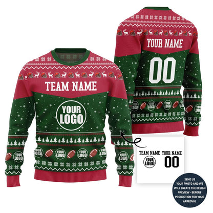 Exclusive Customized Football Ugly Christmas Sweater