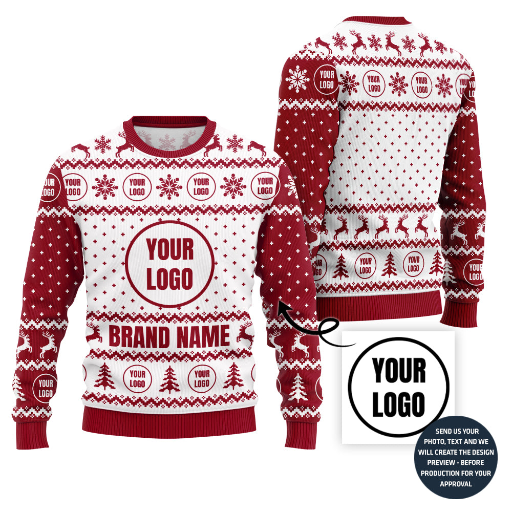 Exclusive Custom Logo Holiday Sweater For Groups