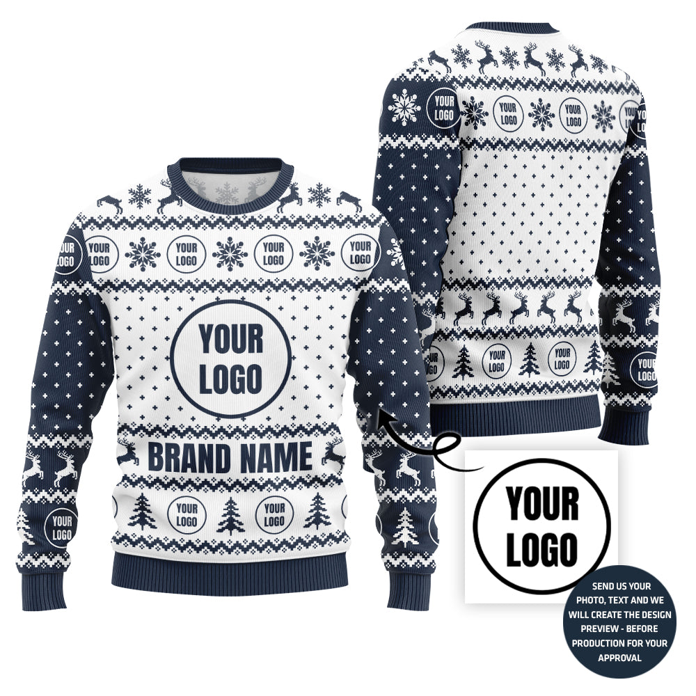 Exclusive Custom Logo Holiday Sweater For Groups
