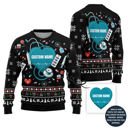 Exclusive Custom Ugly Christmas Sweater For Doctor