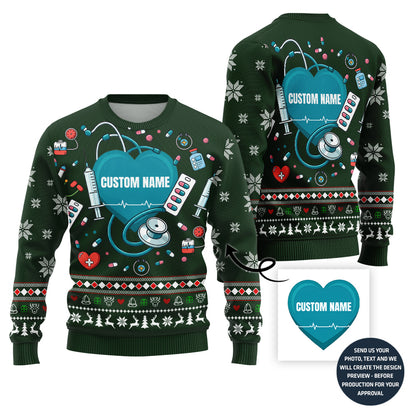 Exclusive Custom Ugly Christmas Sweater For Doctor