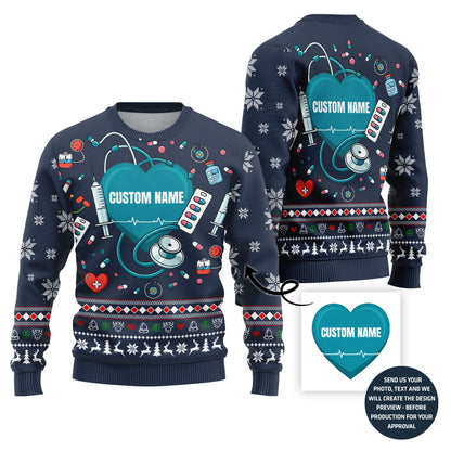 Exclusive Custom Ugly Christmas Sweater For Doctor