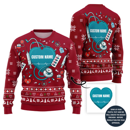 Exclusive Custom Ugly Christmas Sweater For Doctor