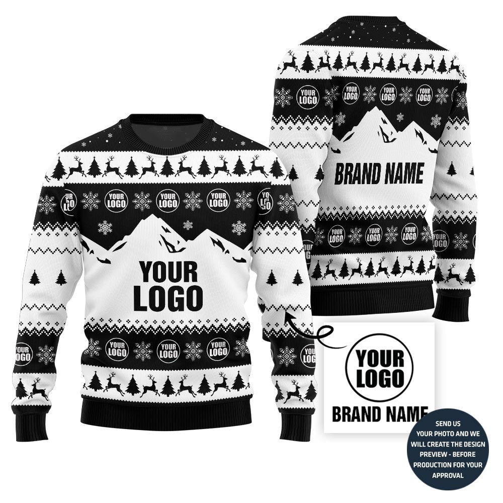 Exquisite Mountain Design Custom Logo Ugly Sweater For Brand