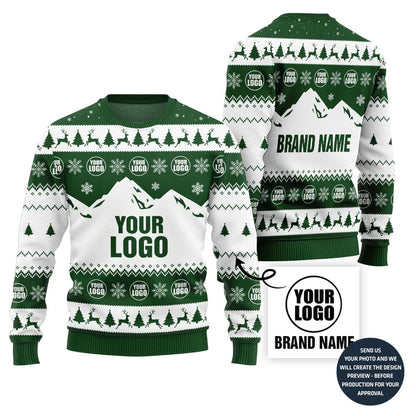 Exquisite Mountain Design Custom Logo Ugly Sweater For Brand