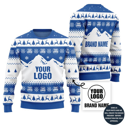 Exquisite Mountain Design Custom Logo Ugly Sweater For Brand
