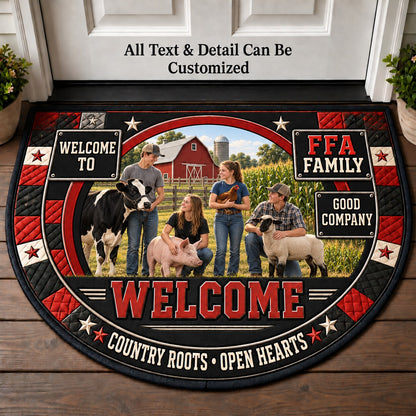 FFA Family Personalized Half Round Mat | 5To9Vibe