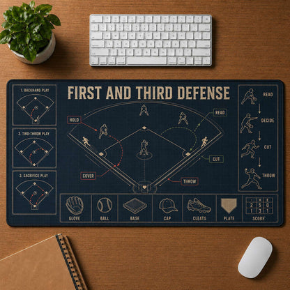 First and Third Defense Blueprint Desk Mat | 5To9Vibe