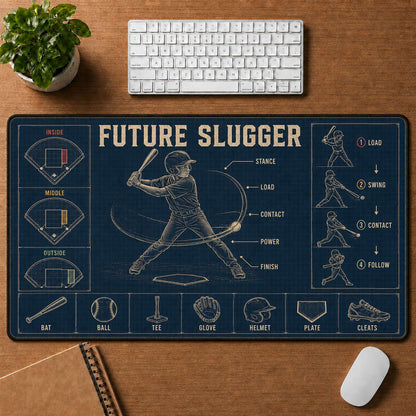 Future Slugger Blueprint Desk Mat | 5To9Vibe