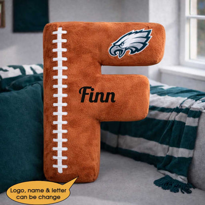 Football Pillow Custom Name and Logo All Teams 2 Irregular-Shaped Pillow Custom