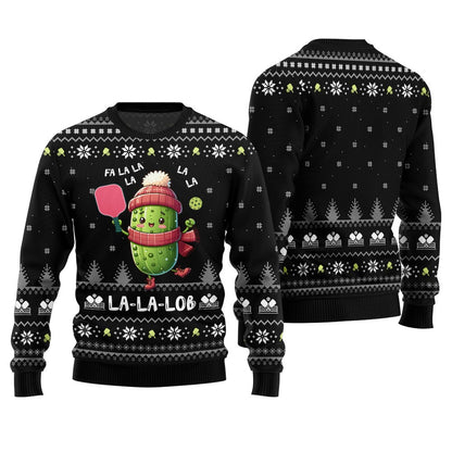 Fa La La La Lob Pickleball Ugly Xmas Sweater