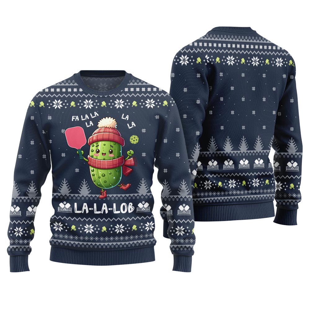 Fa La La La Lob Pickleball Ugly Xmas Sweater