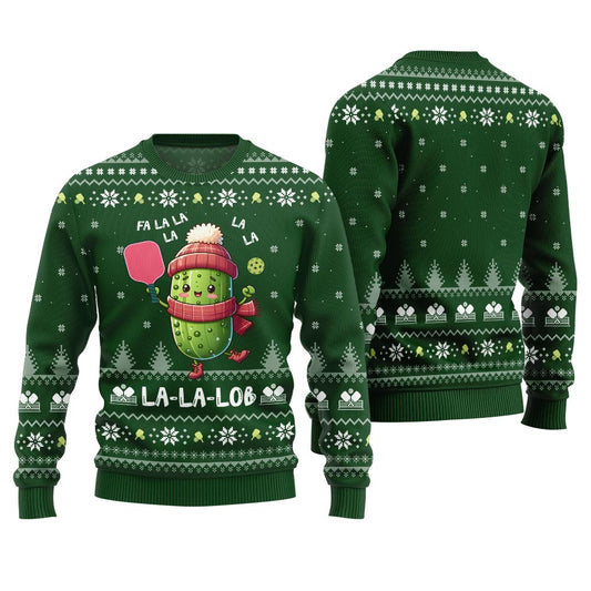 Fa La La La Lob Pickleball Ugly Xmas Sweater