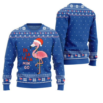 Fa La La La Mingo Flamingo Christmas Sweater