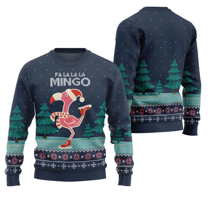 Fa La La La Mingo Flamingo Ugly Christmas Sweater