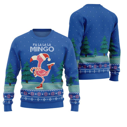 Fa La La La Mingo Flamingo Ugly Christmas Sweater