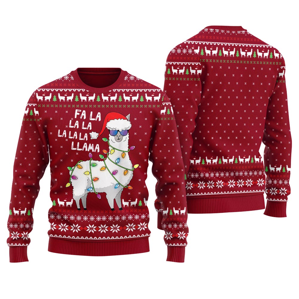 Cool Llama Ugly Christmas Sweater For Women