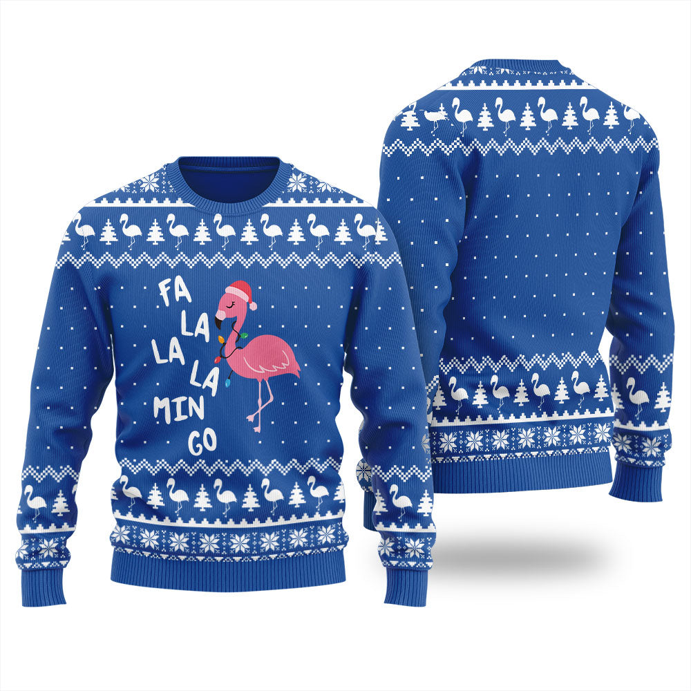 Pinky Fa La La Flamingo Men's Christmas Sweater