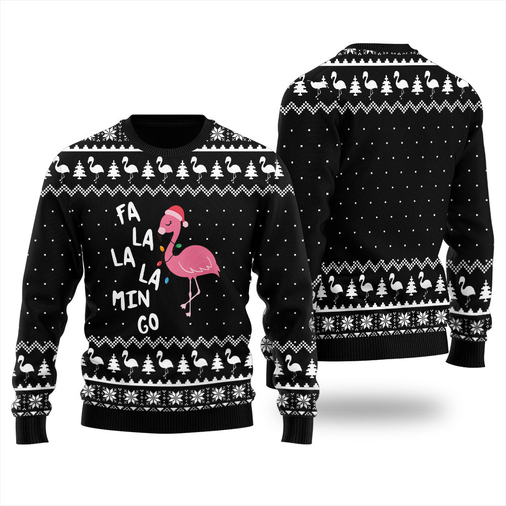 Pinky Fa La La Flamingo Men's Christmas Sweater