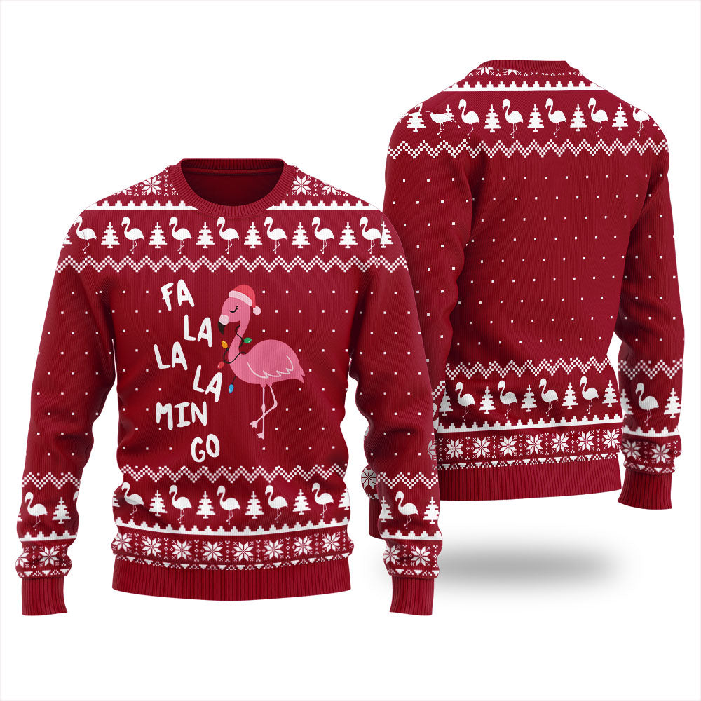 Pinky Fa La La Flamingo Men's Christmas Sweater