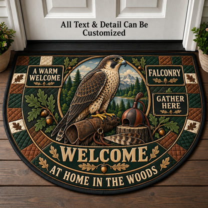 Falconry Personalized Half Round Mat | 5To9Vibe