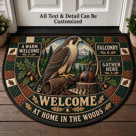 Falconry Personalized Half Round Mat | 5To9Vibe
