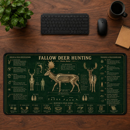 Fallow Deer Hunting Desk Mat Mouse Pad | 5To9Vibe