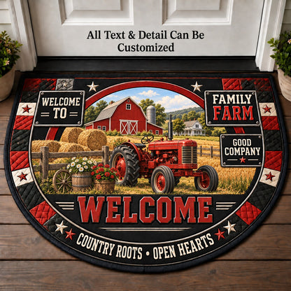 Family Farm Personalized Half Round Mat | 5To9Vibe