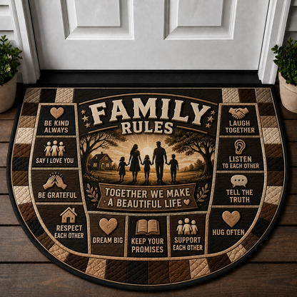 Bless This Home Doormat - Rustic Floral & House Welcome Mat - 5to9vibe