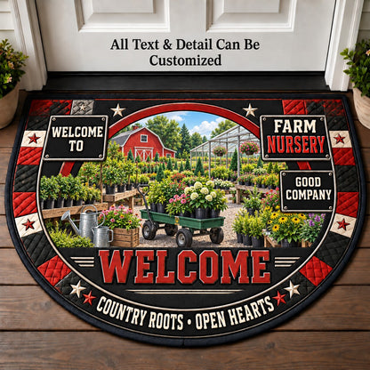 Farm Nursery Personalized Half Round Mat | 5To9Vibe