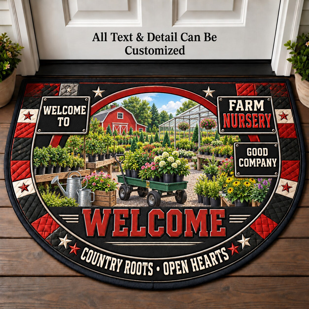 Farm Nursery Personalized Half Round Mat | 5To9Vibe