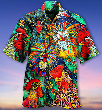 Chicken Love Color Amazing - Hawaiian Shirt 