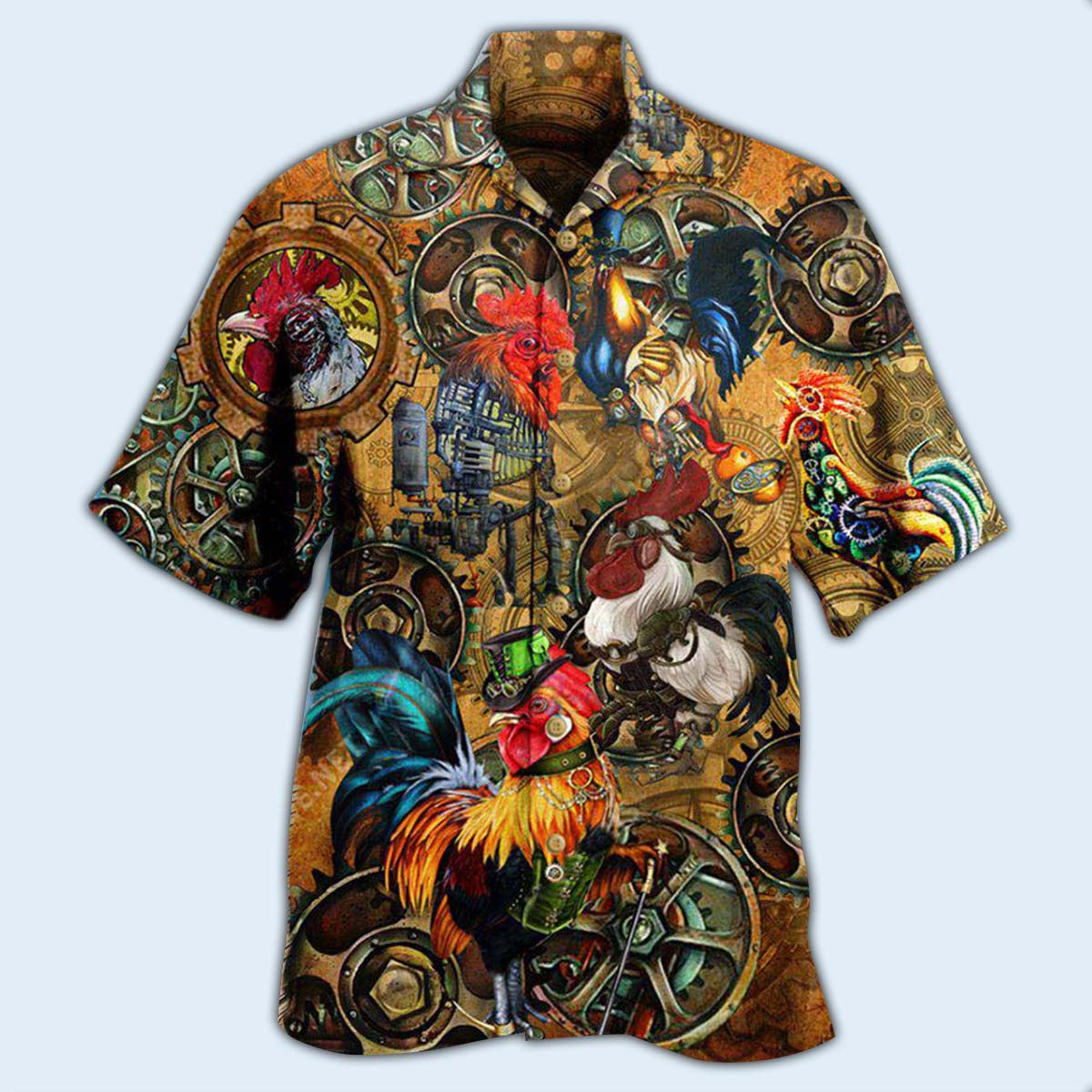 Chicken Rooster Steampunk - Hawaiian Shirt 