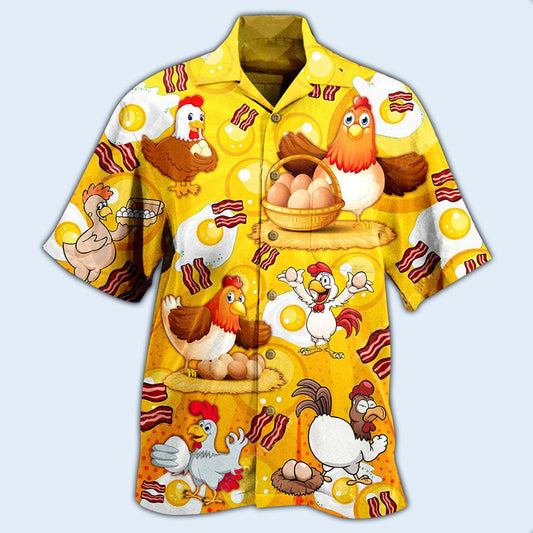 Chicken The Pet That Poops Breakfast - Hawaiian Shirt 