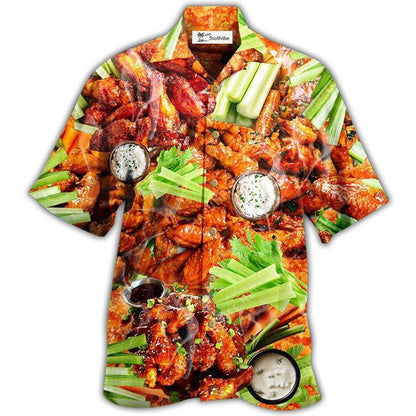 Hawaiian Shirt / Adults / S Food Ain't Nothing Chicken Wing - Hawaiian Shirt 